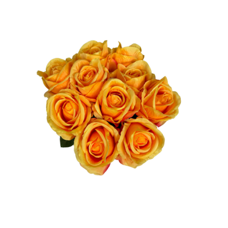 Welurowy flowerbox butelkowa zieleń z bukietem róż